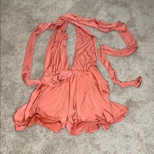 Back less skort romper